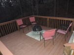 Fire pit on upper Deck